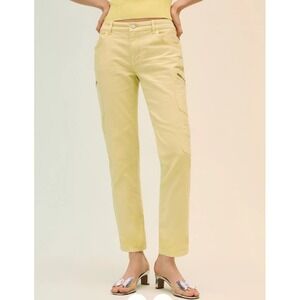 Pilcro Jefferson Cargo Pants Yellow Size 26 Utility Jeans Bohemian Anthropologie